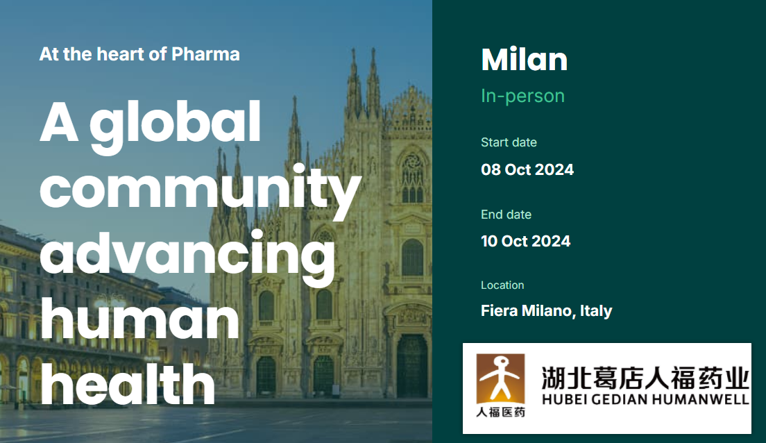 Visit us at Milan CPHI - Booth 3A65!